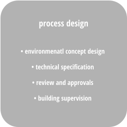 • environmenatl concept design • technical specification  • review and approvals • building supervision process design